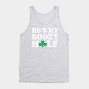 Hes The Boozy Half Couples St Patricks Day Tank Top